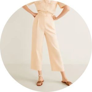 MANGO Cropped Summer Pants